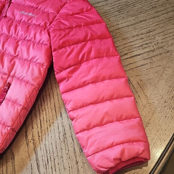 Pink Hooded puffer jacket size M 7/8 Eddie Bauer - Picture 5 of 12